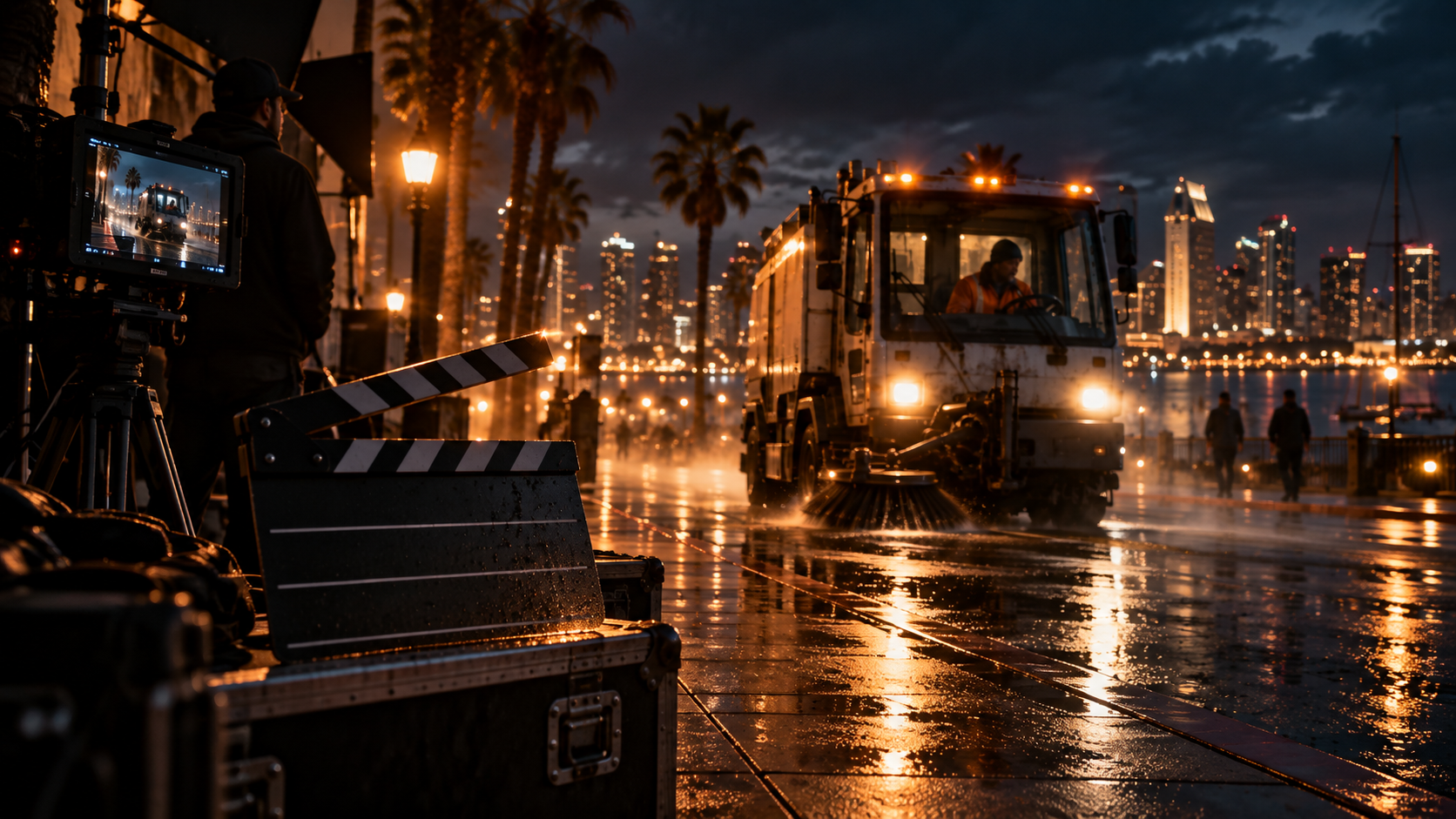Behind the scenes by the waterfront